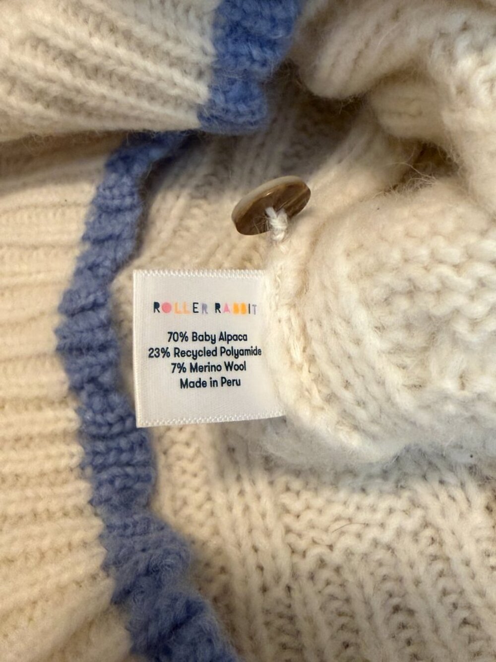 NEW Roller Rabbit Rosella Cable Knit Cardigan - Picture 6 of 6